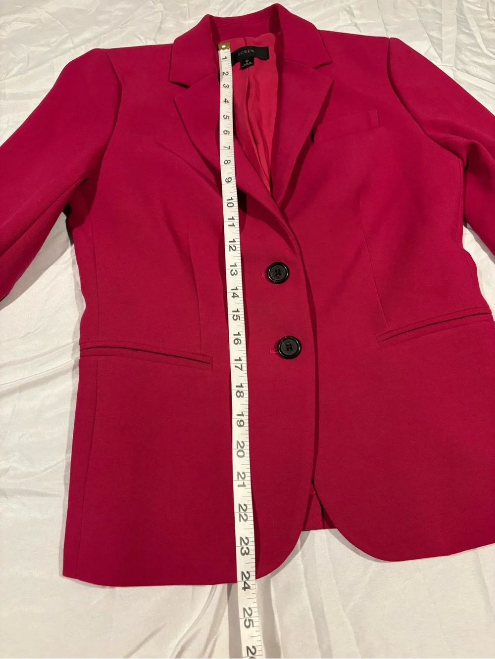 J. Crew Women's Bright Fuchsia Two-Button Blazer
